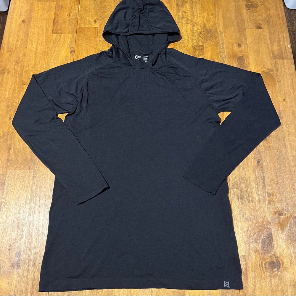 Zyia women's hooded long sleeve workout athletic pullover large long length